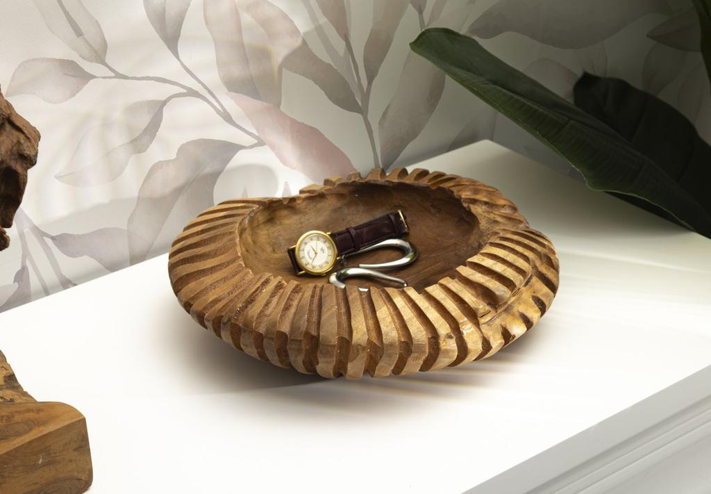 Поднос из тика Geris Cm Ø 29X7