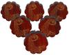 IBA Indianbeautifulart Brown Engraved Knobs 10 Pc Furniture Wooden Scallop Knobs Rustic Drawer