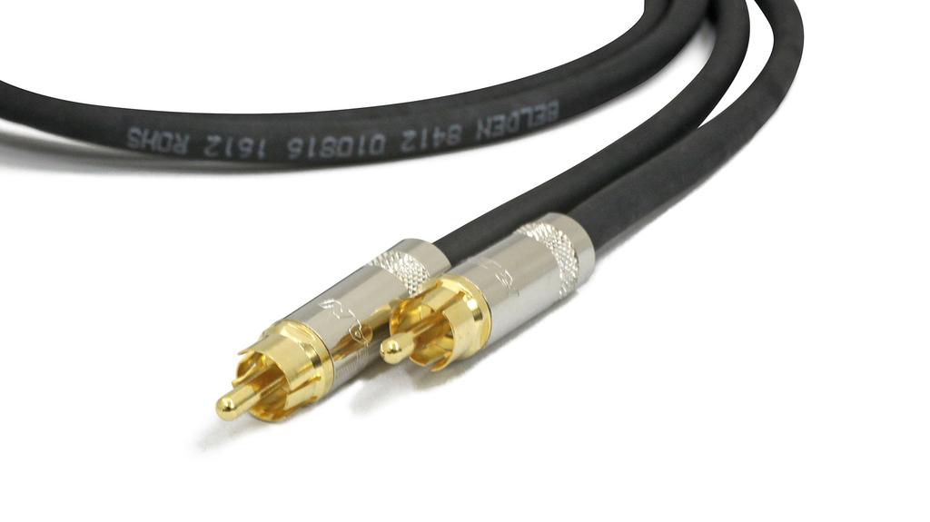 Профессиональный кабель BELDEN 8412 1м x комплект (черный) RCA-RCA [длина кабеля] 2-х частей