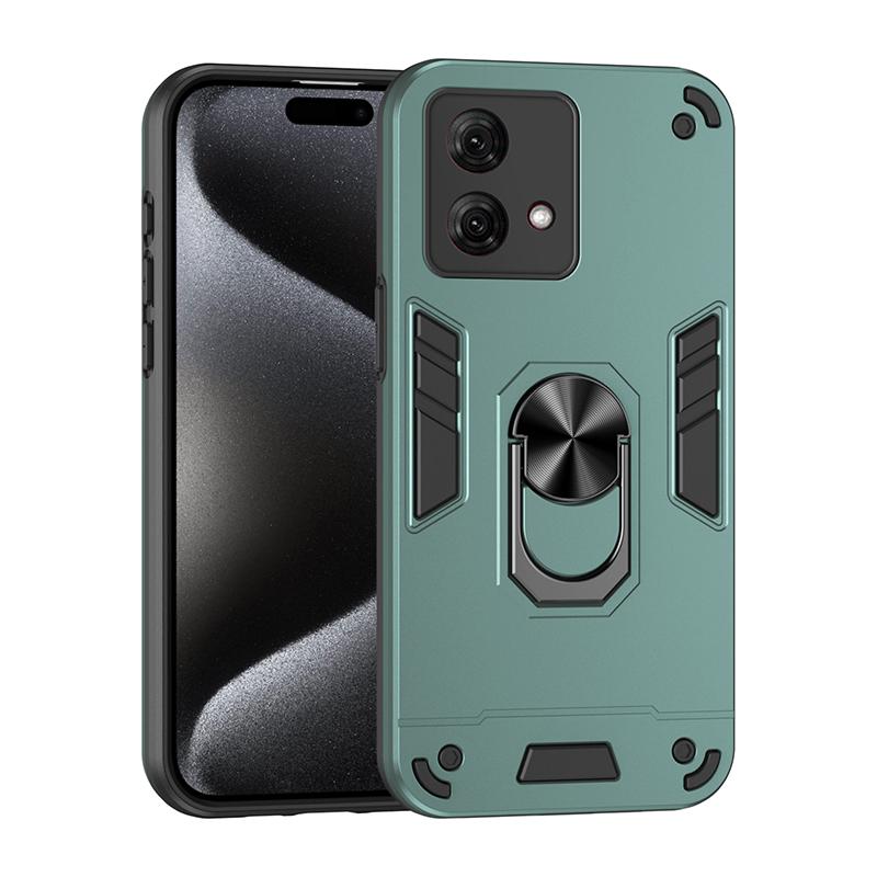 Противоударный чехол-накладка из твердого бронированного материала для Motorola Moto G82 G84 G85 Moto G84 Moto G85 с держателем-кольцом для автомобиля