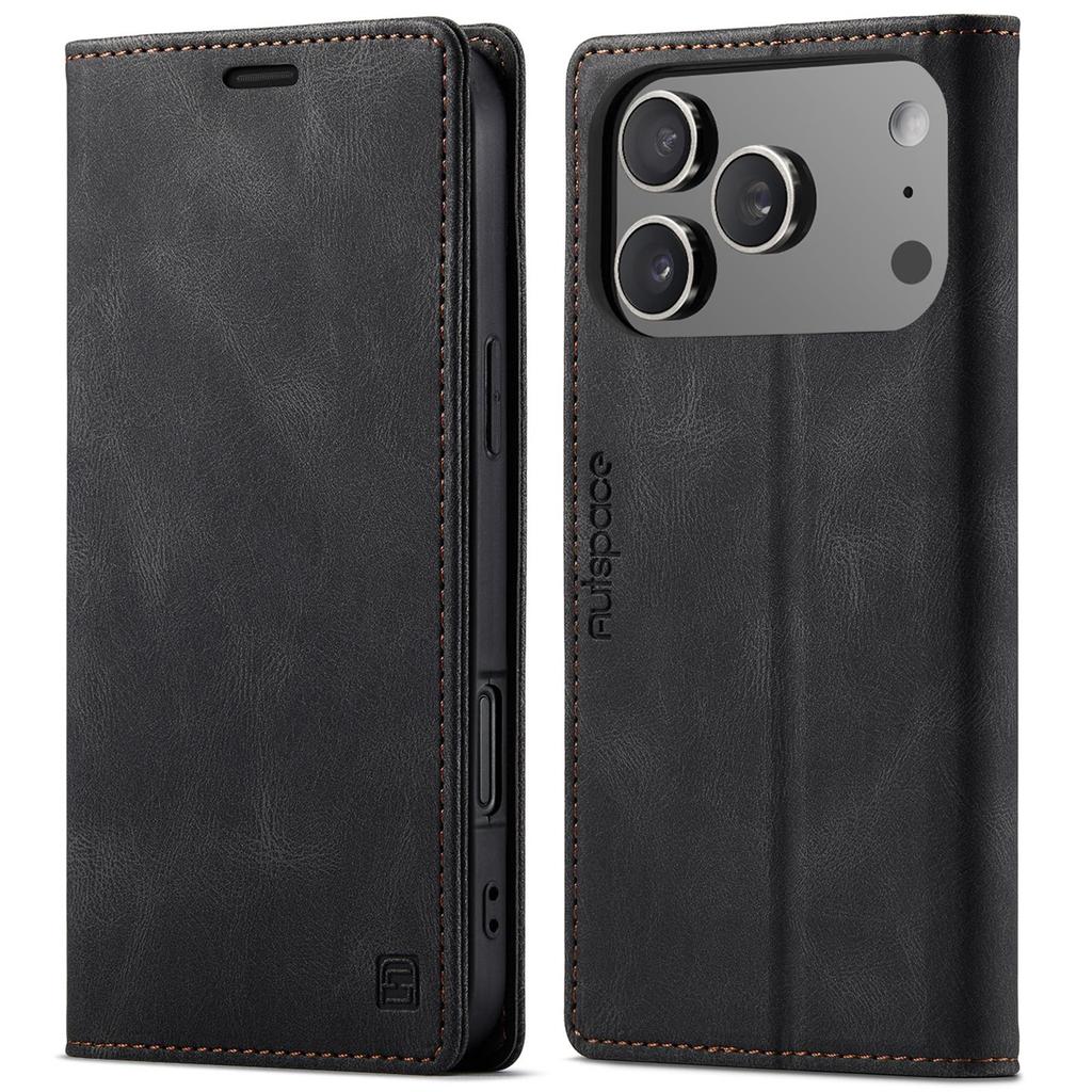 AutSpace-A01 Для iPhone 18 Pro / 18 Pro Max Роскошный Премиум PU Кожа Магнитный Кошелек Складной Флип Чехол Слоты для Карт Защитные Накладки Оболочка