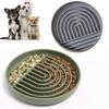 Round Dog Food and Water Bowl Non-stick Dog Distraction Pad Creative Dog Slow Food Bowl  Indoor