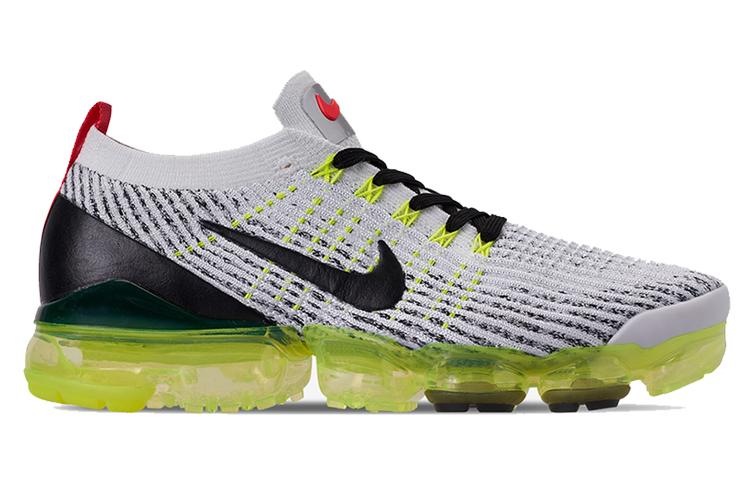 Nike Air VaporMax Flyknit 3 Белый Черный Вольт Ярко-Малиновый AJ6900-100