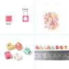 100pcs/lot 6mm Electroplated Acrylic Alphabet Beads Square Big Hole Loose Letter Beads For DIY Fashion Bracelet Necklace Jewelry
