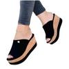 Foreign Trade Large Size Women's Wedge Heel Sandals New Summer Fish Mouth Thick Bottom Wedge Heel Retro Cool Slippers Women's Spot