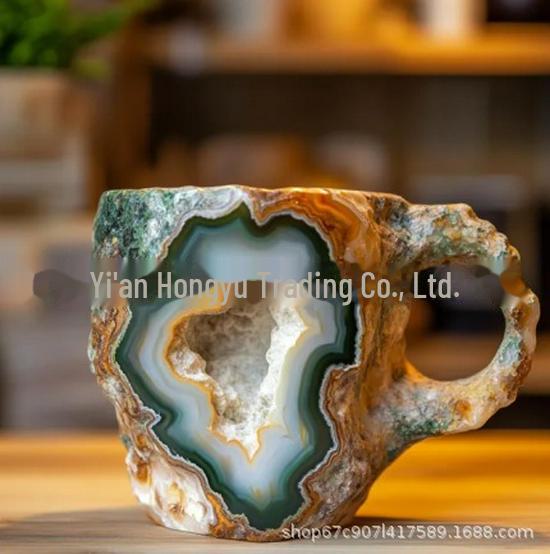 2024 Elegant Translucent Mineral Resin Coffee Cup - Colorful Luxury Gift