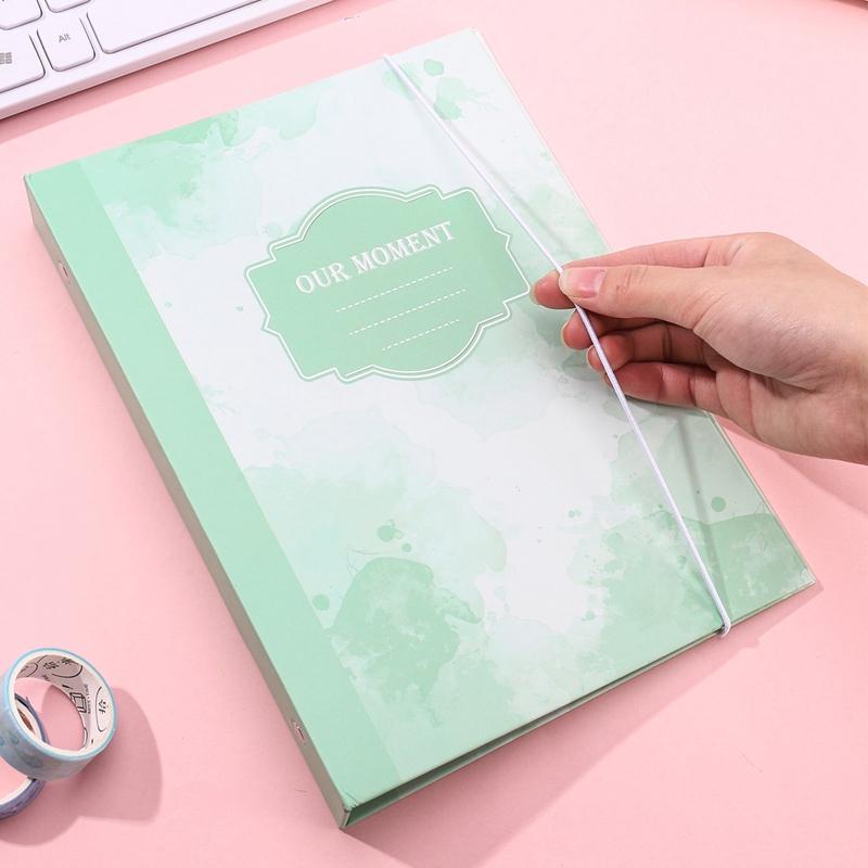 A5 K-pop Полка для Полароидов Коллекционная Книга Цветной Идол Po Альбом Держатель для Фотокарточек Кавайная Канцелярия Премиум