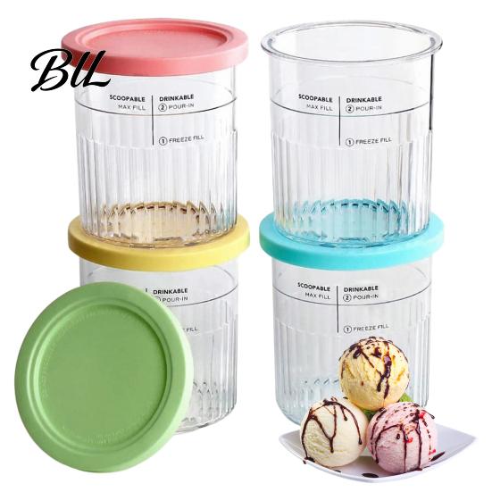 Colorful Lids for Flavor Organization Ice Cream Pint Containers Ninja NC500, NC500C, NC501, NC501C Series, Food Grade Cold Resistant Dessert