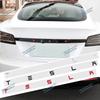 1pcs 3D ABS Logo Tesla Emblem Letters Car Trunk Badge Rear Letter Label Electroplated For MODEL 3 MODEL S X Modified accessories