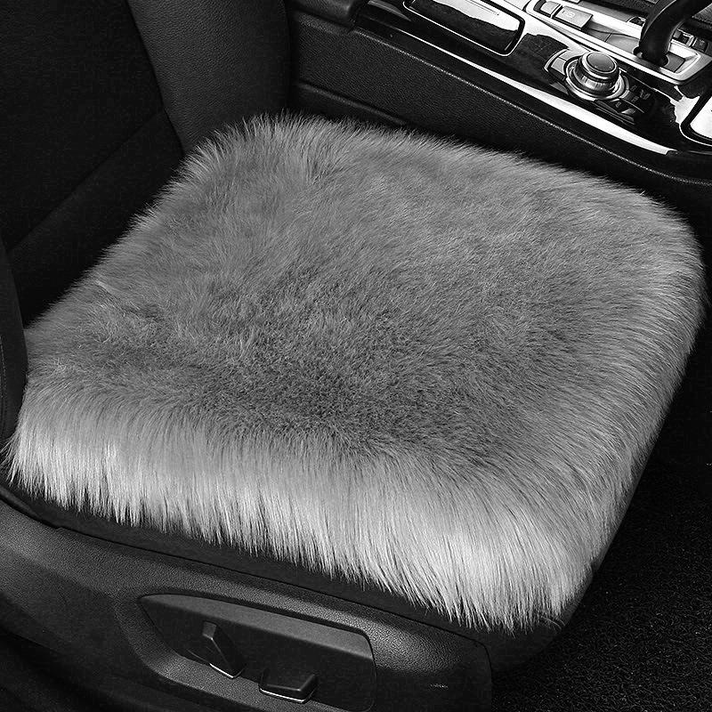 1Pc Universal Winter Wool Plush Car Seat Covers Thick Warm Long Pile Auto Seat Covers Soft Car Interior Accessories for Winter