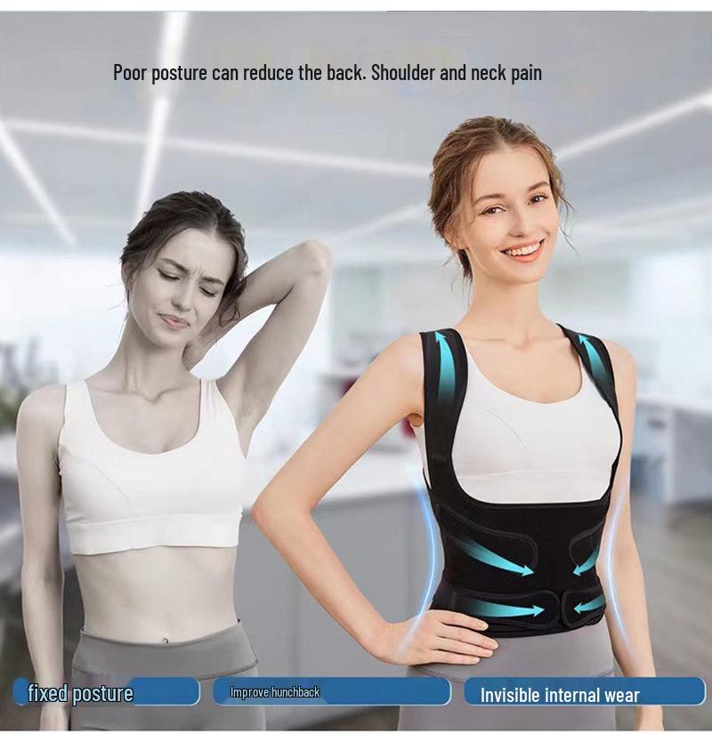 Breathable Pink Posture Corrector: Comfortable Invisible Waist and Shoulder Support for Men and Women