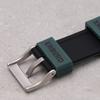 ERBORD Universal Silicone Strap 22mm, Dual Color, Green / Black / Silver Buckle