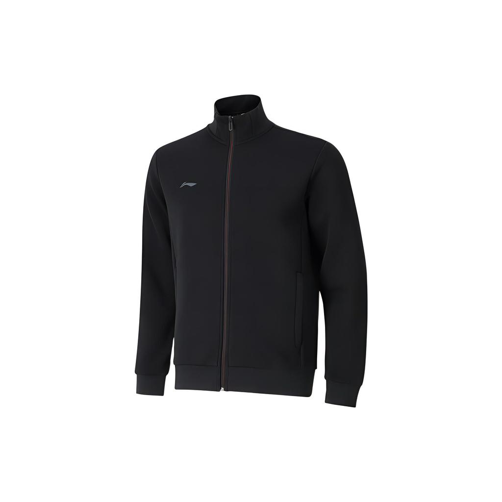 Li-Ning Повседневная толстовка с капюшоном на молнии с логотипом, цвет черный, мужские толстовки AWDSF15-1