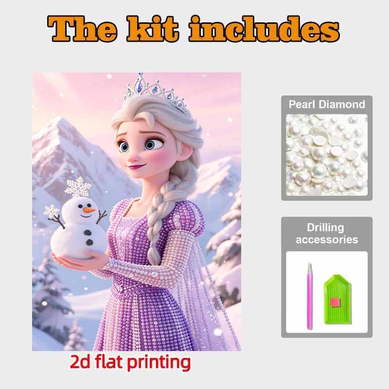 Disney Pearl Art Elsa Pearl Art Painting Kit Creative DIY Craft Set for Adults Beginners Unique Home Wall Decor Gift