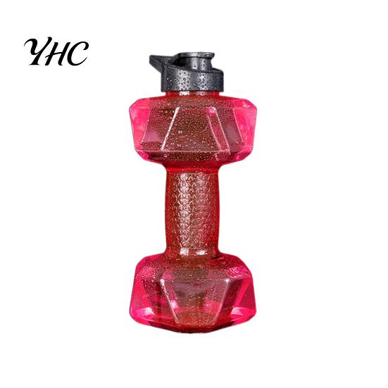 Portable Water Bottle 500/1500/2200/2600ML Dumbbell Sports Clear Arm Strength Kettle Training Workout Drinking Cup Home Gym Fitness Equipment