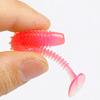 20Pcs Fishing Lures Soft Baits with T-Tail Vibrant Color Mini Size Portable Flexible Fake Lures Artificial Baits