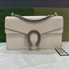 [Pre-Owned] Dionysus Tiger Head Crystal Detail Chain Leather Crossbody Bag Small - Very Good #1U20EB3