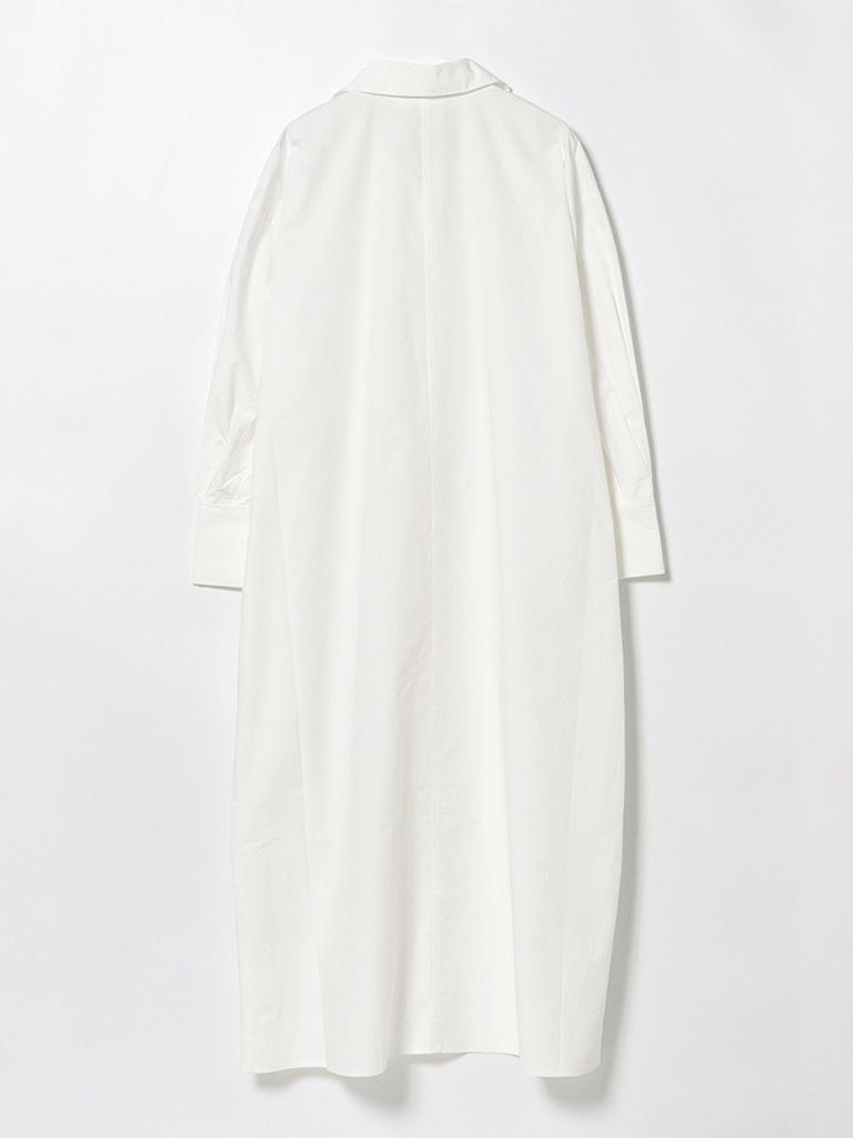 Beams Heart Women's Drawstring Long Shirt Dress, Off White, One Size