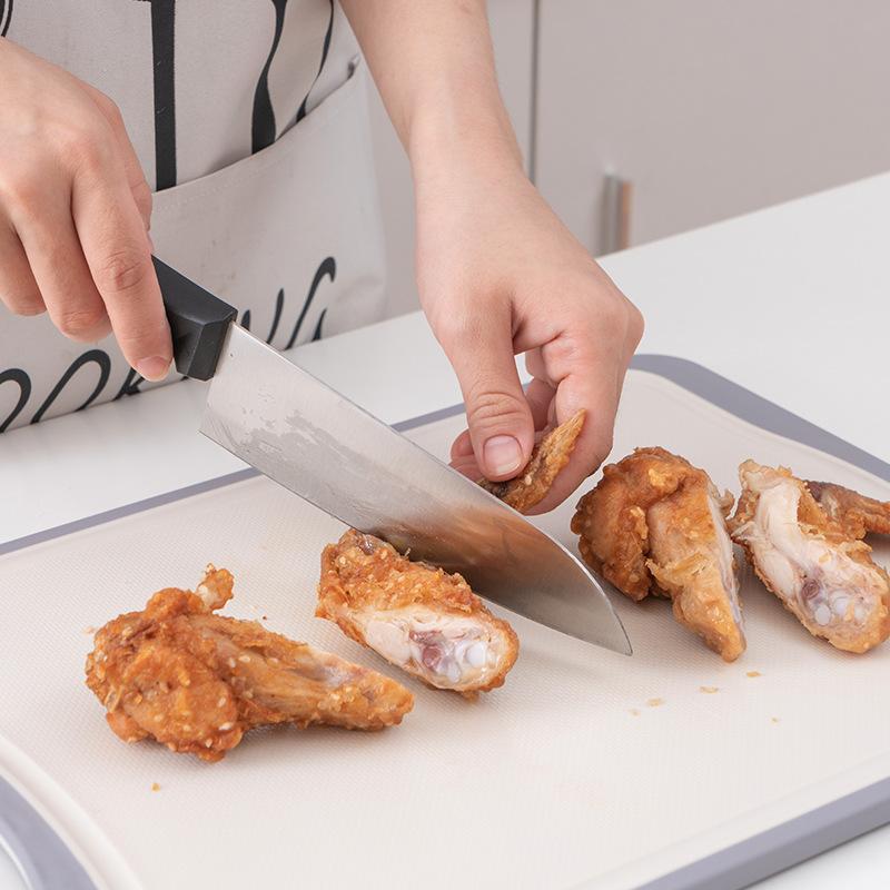 HANYANG новая утолщенная 304 двусторонняя разделочная доска из нержавеющей стали, пластиковая разделочная доска, разделочная доска из нержавеющей стали