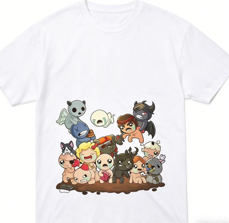 The Binding of Isaac Indie Anime Lover T shirt Year round clothing personality Clothes Plus Size Unisex New Model Couples high quality soft