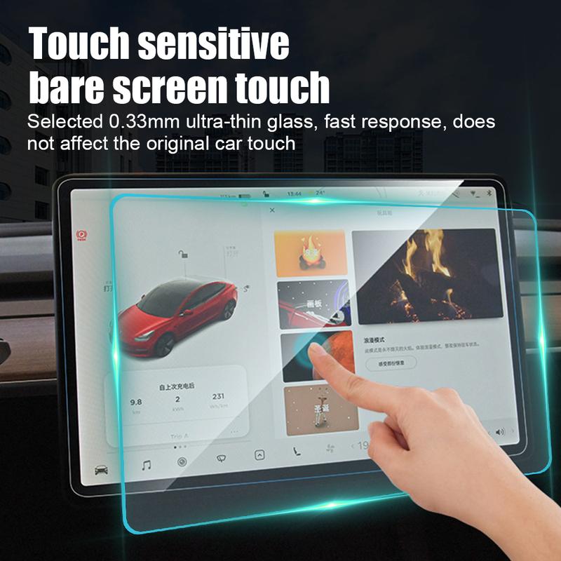 Center Control Matte HD Film Protection Anti Glare Anti-fingerprint Tempered Glass Screen Protector For Tesla Model 3/Y 2021