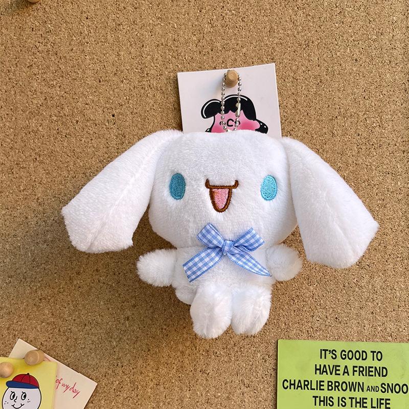 Cute Cartoon Puppy Plush Doll Pendant Kuromi Style Stuffed Toy Claw Machine Prize Gift