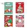 20Pcs Christmas Gift Bag Festive Candy Cookie Bag Santa Claus Deer Pattern Packaging Bag for Holiday Decor
