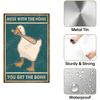 Generic Metal Poster Signs Tin Metal Sign Goose Mess With The Honk You Get The Bonk For Home Kitchen Restaurant Coffee Bar Wall Decor Art Bar