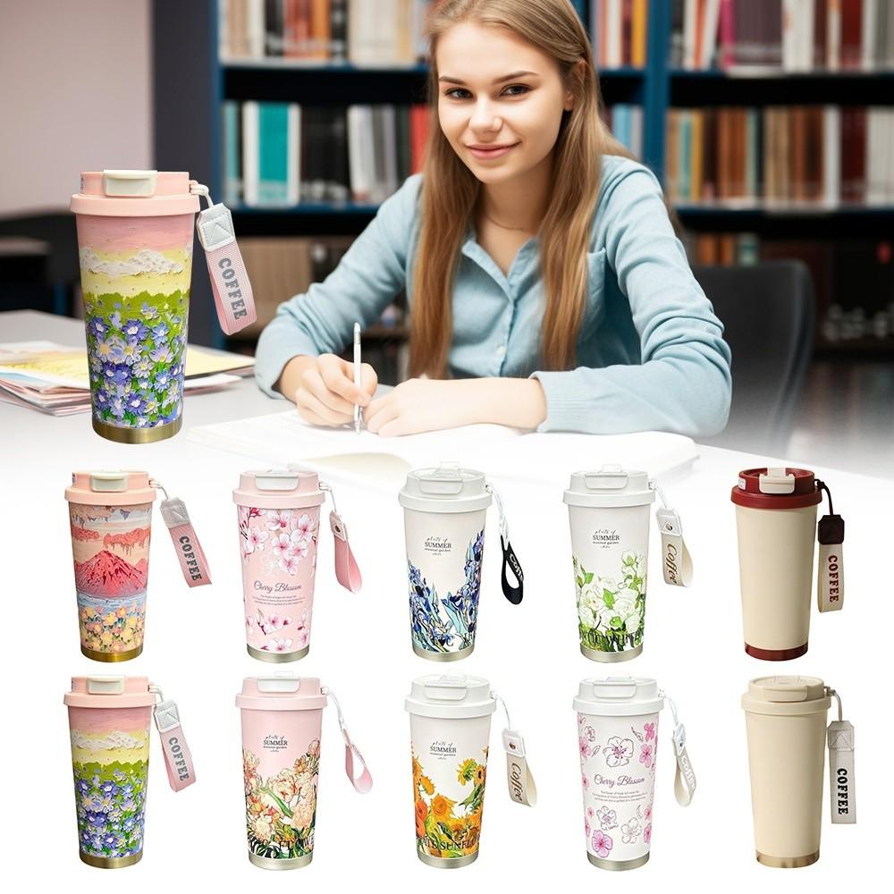 500ml Coffee Cup Double-layer Vacuum Mug Portable Insulated Mug Travel