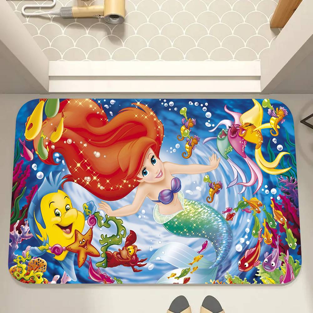 The Little Mermaid Floor Mat Suitable For Living Room Kitchen Bathroom Non-slip Mat Household Foot Mat