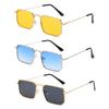 3pcs/set High Quality Rectangle Sunglasses Women Metal Frame Glasses Vintage Square Sun Glasses for Men Shades Female Eyewear