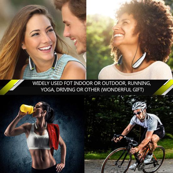 SX-990 Наушники с сабвуфером, подвесные наушники-вкладыши, складные Bluetooth-совместимые беспроводные наушники со звуком HiFi 5.0