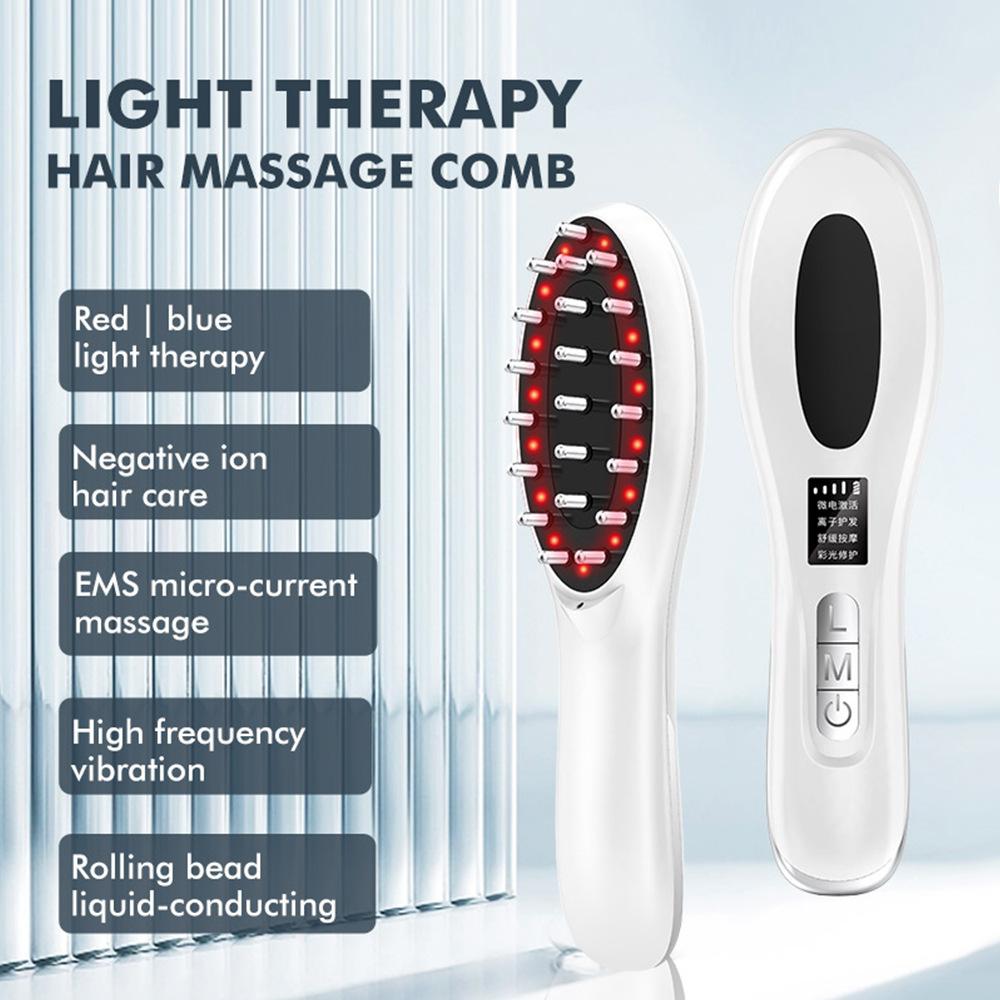 Electric EMS Micro-current Massager High Frequency Vibration Massage Comb