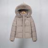 Womens Warm Hooded Short Puffer Coat With Detachable Sleeve Thick Fleece Lined Cotton Jacket Winter