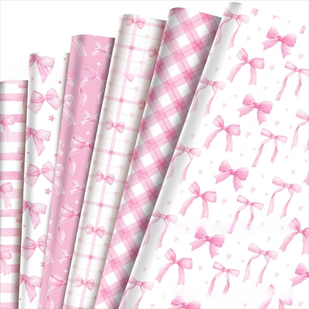 12pcs 6 Patterns Wrapping Paper DIY Packaging Paper New Gift Wrapping Paper Valentine Day