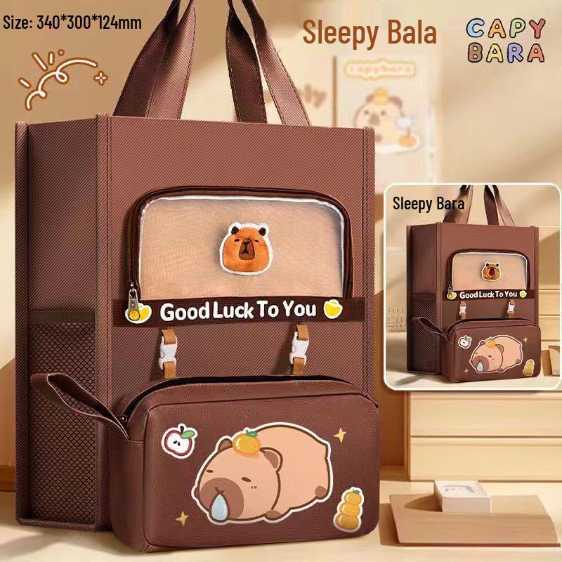 Канвасная сумка-тоут А4 с пандой - Большой вместимости для студентов и детских книг