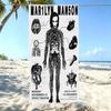 Пляжное полотенце с принтом M-Marilyn M-Manson, из микрофибры, быстросохнущее, впитывающее, в темном рок-стиле, спортивное полотенце для спортзала, аксессуары для пляжа и отдыха на природе
