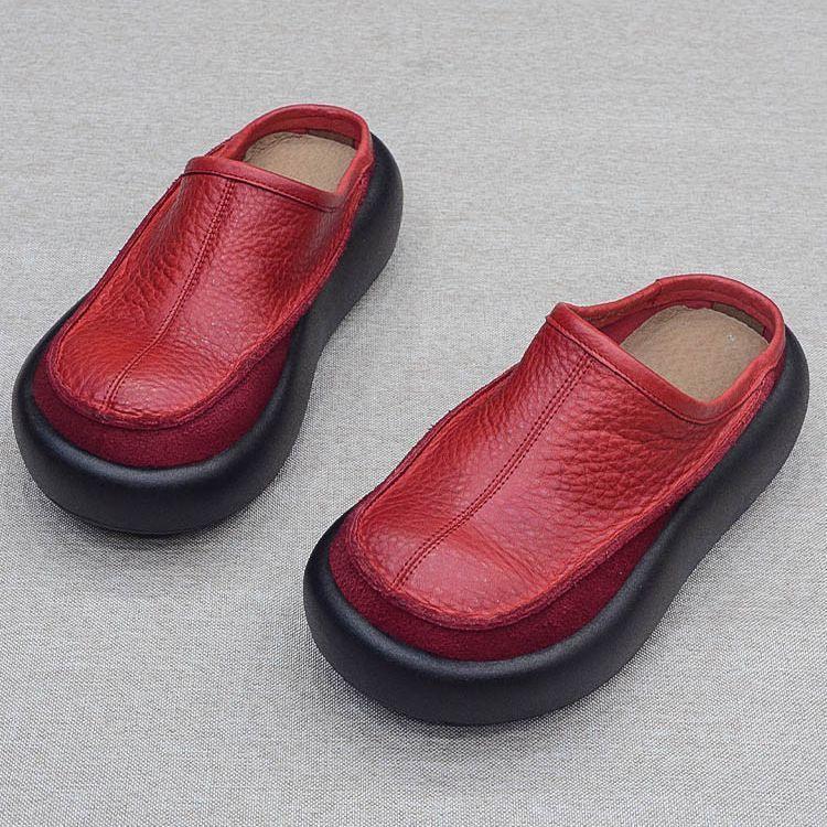 Baotou Half Slippers Women's Summer Wear 2025 New Super Foreign Style One-pedal Cool Slippers Thick-soled Big Head Shoes