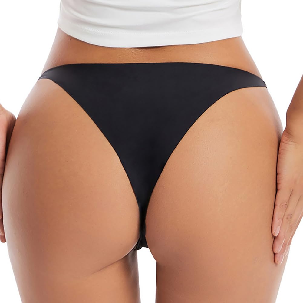 BEKYNI Seamless Satin Bare Size M Women's Half-Back Panties, Non-Slip, Sexy, Cool, Quick-Drying, Smooth, Skin, 5-Pack,