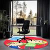 Charlie and Lola Printed Round Rug Carpet Chair Rug Area Rug Entryway Doormats,for Office Chair Living Room Bedroom Kitchen Room.