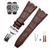 Верхний слой Натуральная Кожа Ремешок для Часов для AP Audemars 15400 15703 Royal Oak Offshore Серии Мужской 26 мм Черный Коричневый Ремешки