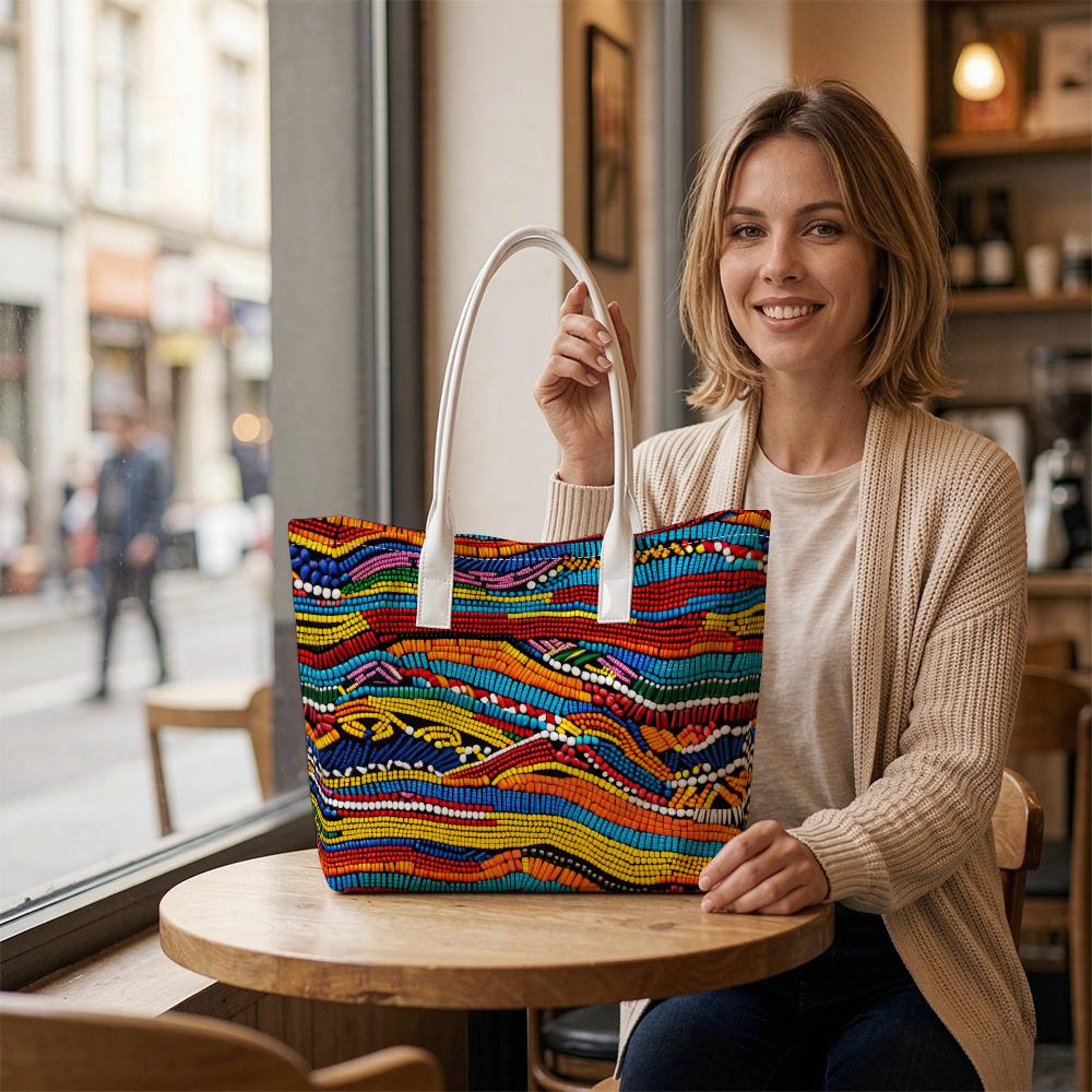 Colorful Tribal Pattern Tote Bag Fashion Casual Daily Handbag For Women