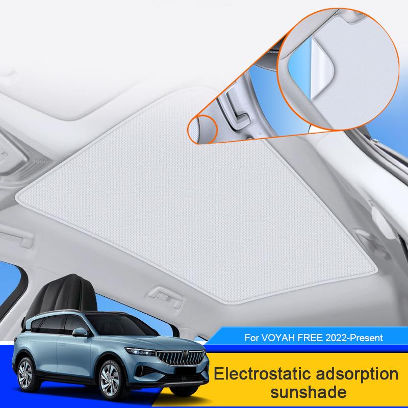 Car Electrostatic Adsorption Sunshade For VOYAH FREE 2022-2025 Sunshade Skylight Blind Shading Sticker Internal Accessories