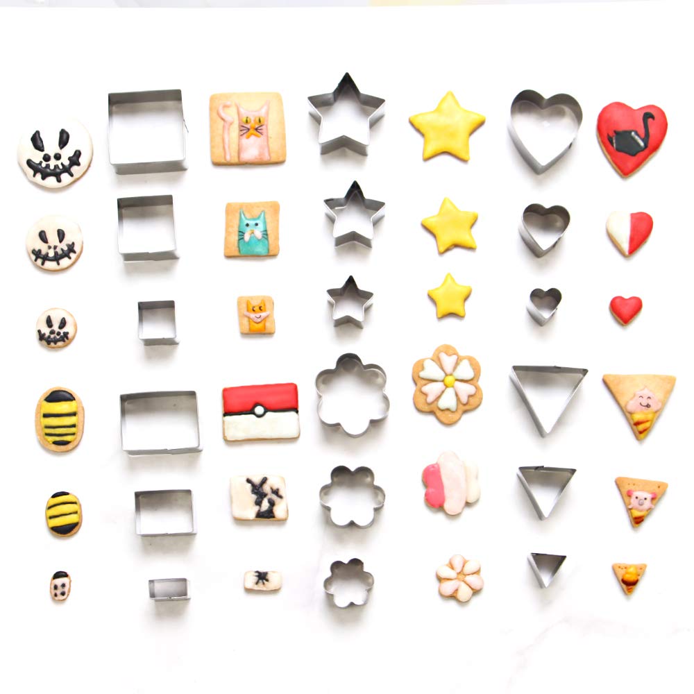 Форма для печенья ShengHai, многоугольная, в форме звезды, для резки кондитерских изделий, инструменты для выпечки ручной работы из пищевой нержавеющей стали (Набор 24)