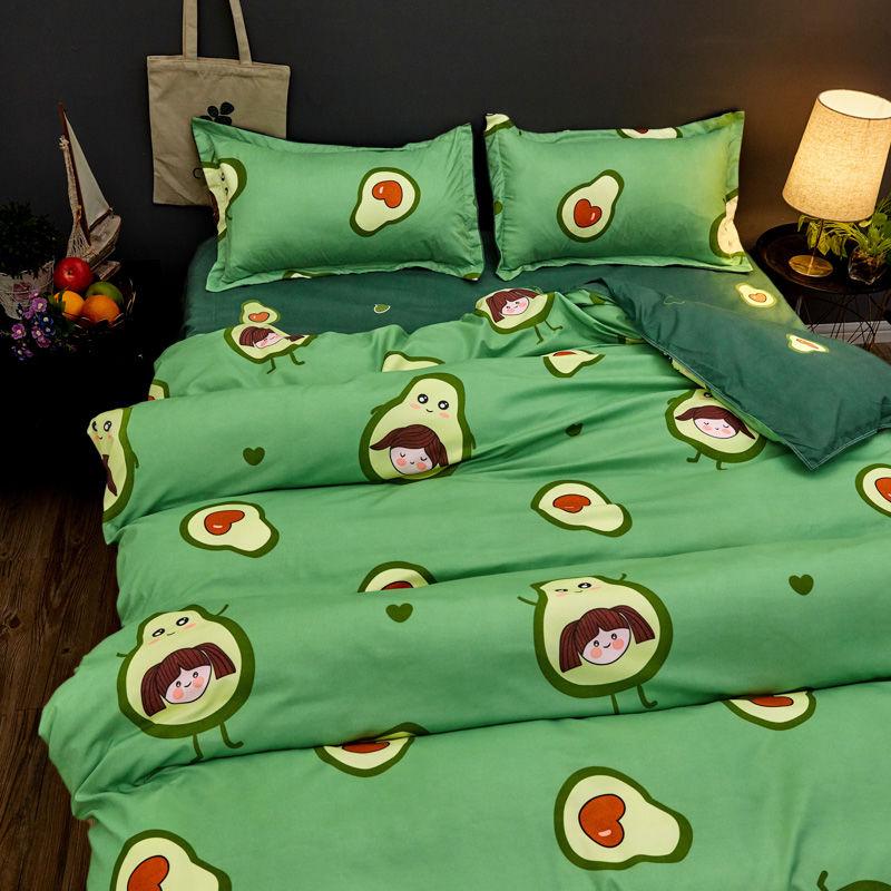 Four-piece Bedding Set Cute Style Double Duvet Cover Bed Linen Set Student Dormitory