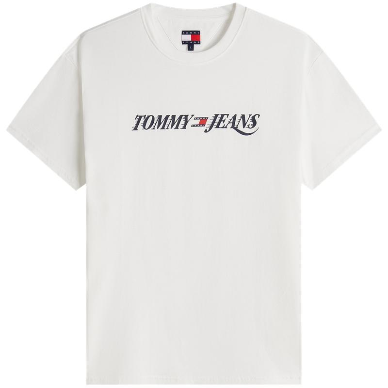 Tommy Hilfiger Хлопок Повседневный Для Поездок На Работу Color Block Принт С Буквами Приталенный Круглый Вырез Короткий Рукав Футболка Мужские Топы DM0DM22548
