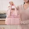 Tumbler Compartment Picnic Bag Double Layer Insulated Bag Handbag Lunch Bag Daily Use