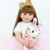 BZDOLL 60 см мягкая силиконовая кукла реборн для малышей, мягкий винил, принцесса для девочек Bonecas, детский подарок на день рождения, игрушка для ванной