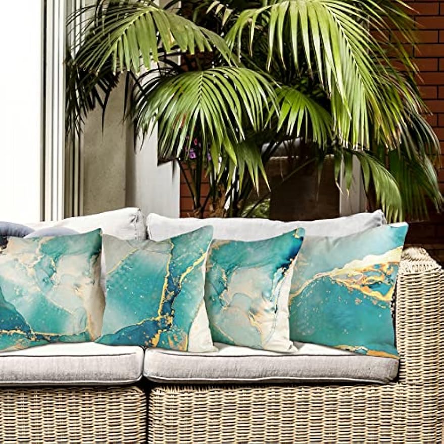 Azure Geometric Print Decorative Cushion Cover Home Decor Pillow Cover Living Room Sofa Decorative Cushion Cover