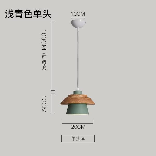 Modern Wood Pendant Light Nordic Macaron Colorful Minimalist Hanging Lamps Living Room Bedside Coffee Indoor Decoration Lighting
